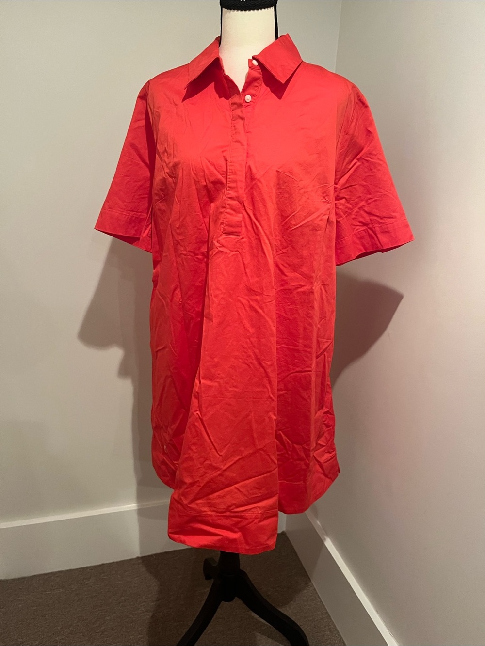 Old Navy coral Collared Shirt Dress